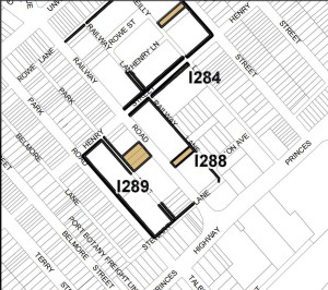 Marrickville Council Heritage Map excerpts showing the heritage status of the Church and the curb and gutters Heritage Map