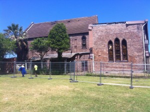 Safety fences for demolition work to begin. Marrickville council ignores the outcry from the Coptic Community.